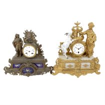 Two Victorian mantel clocks