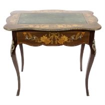 19th century inlaid side or writing table