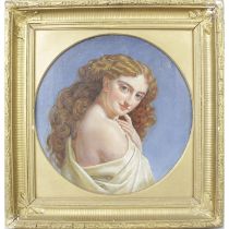 Attributed to John Harris Valda oil on canvas Pre-Raphaelite Portrait