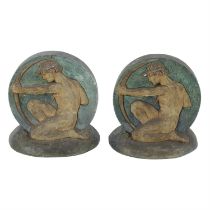 Compton Pottery bookends