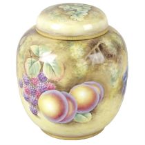 Royal Worcester Fallen Fruits jar and cover