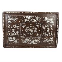 Chinese mother of pearl inlaid tray