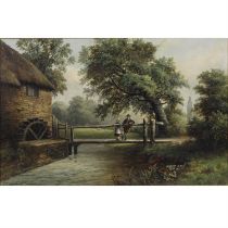 W.P Cartwright oil on canvas The Mill Alrewas