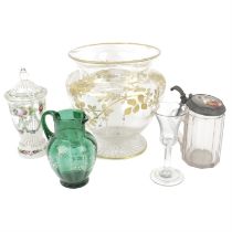 Assorted glassware