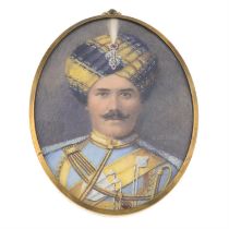 Gwenth Penny portrait miniature titled The Rajah