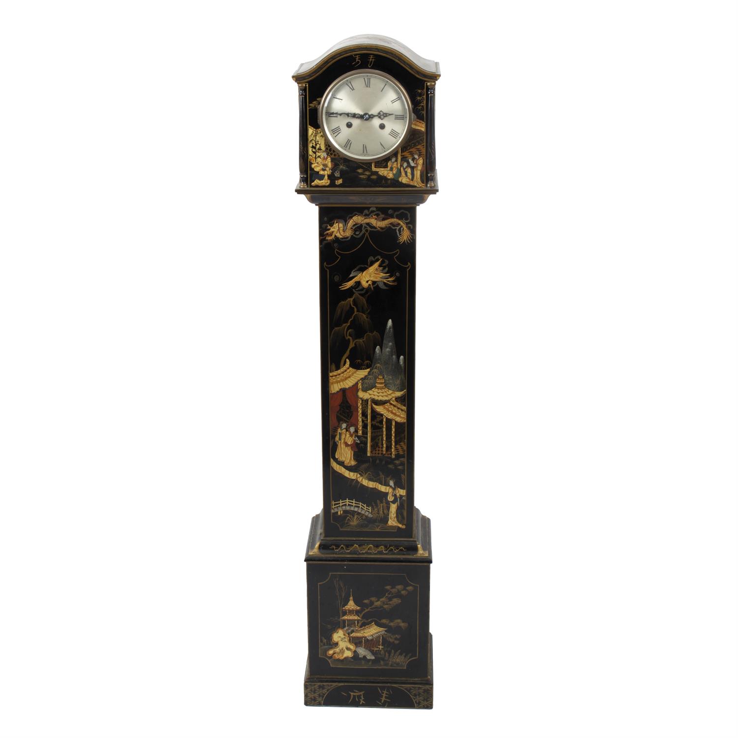 1920s Chinoiserie grandmother clock