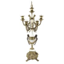 Italian Brevettato gilt metal candlebra