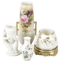 Four assorted Royal Worcester vases