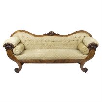 Victorian scroll arm sofa