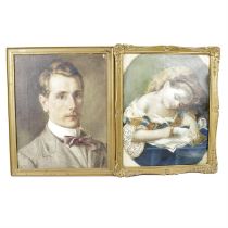 Victorian portraits of a child and a gentleman