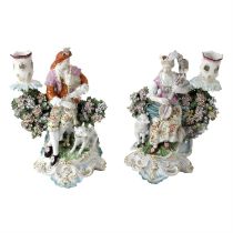 Pair Derby Bocage figures