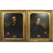 Pair of Victorian portraits