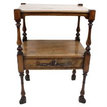 A Victorian two tier side table