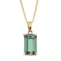 Tourmaline pendant & chain