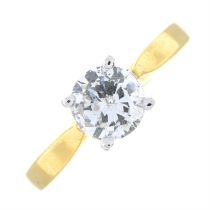 18ct gold brilliant-cut diamond single-stone ring