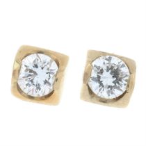 Diamond single-stone earrings