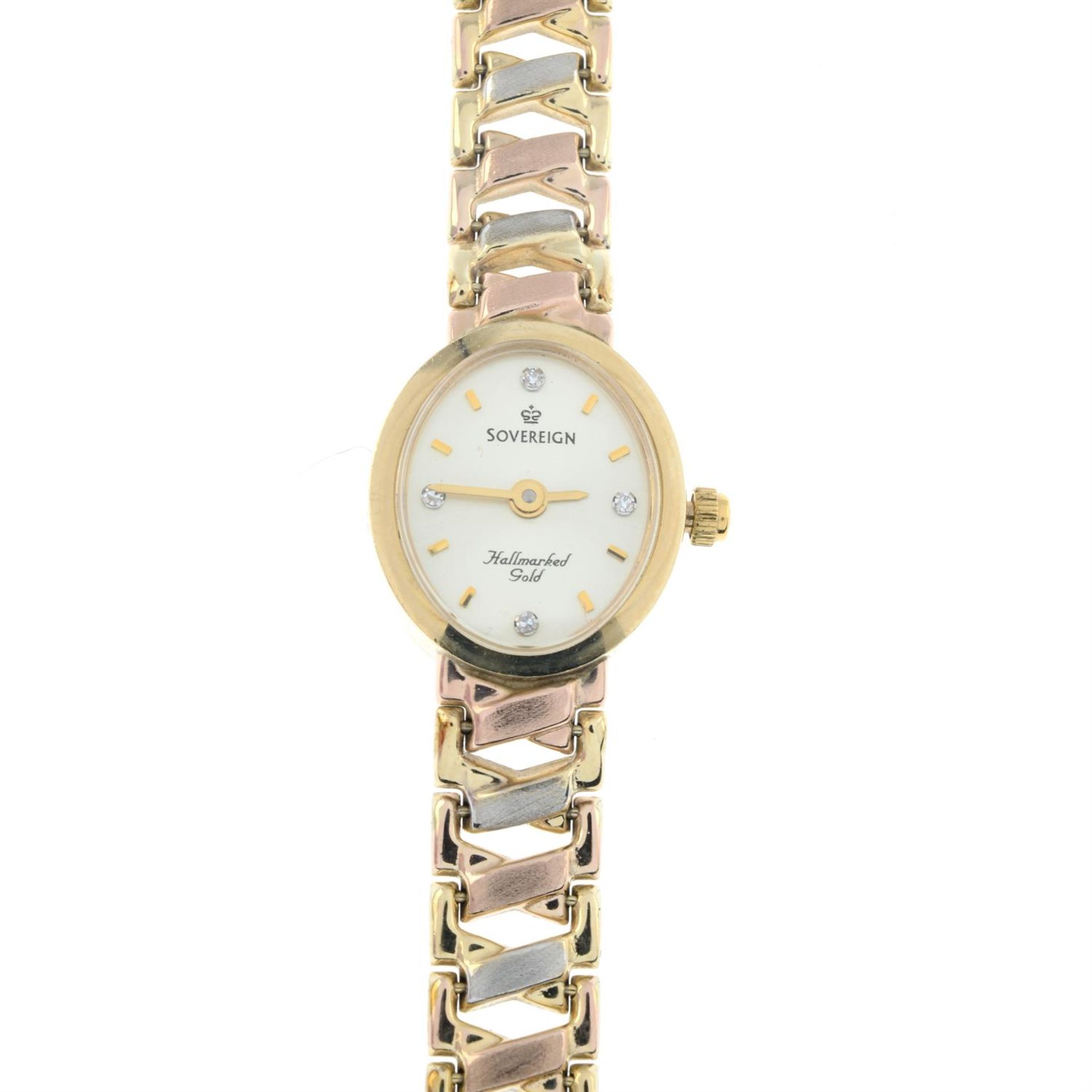 9ct gold watch, Sovereign