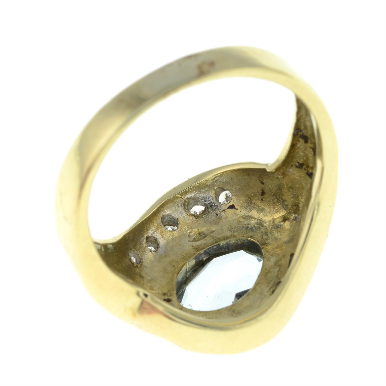 Aquamarine & diamond ring - Image 2 of 2