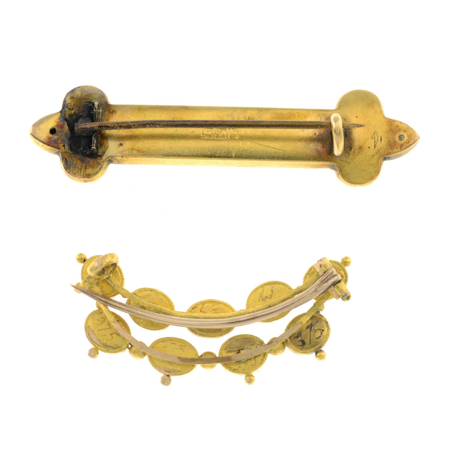 Two early 20th century 15ct gold brooches - Image 2 of 2