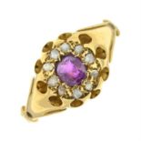 Early 20th century gold ruby & diamond ring