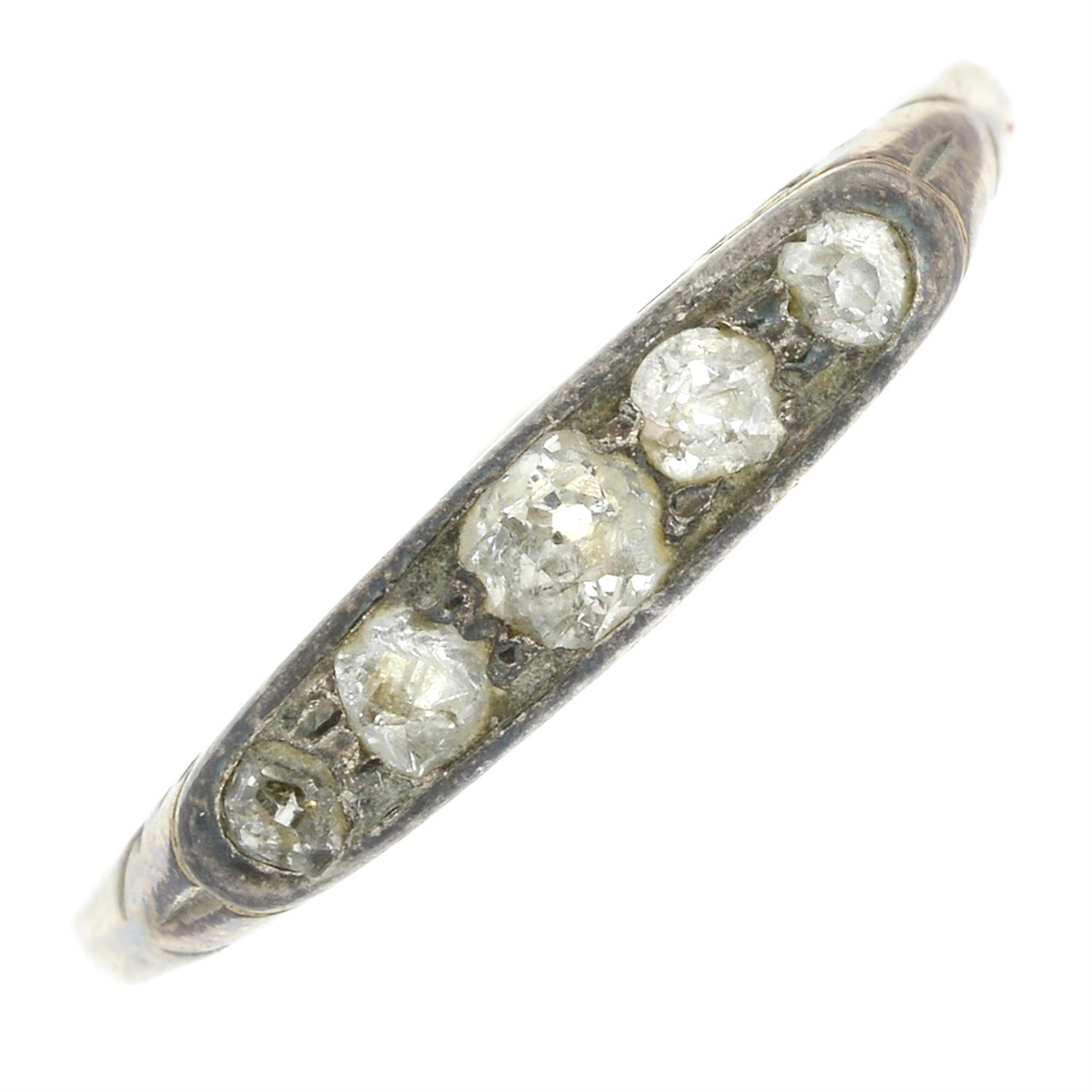 Diamond five-stone ring