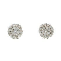 Diamond cluster earrings