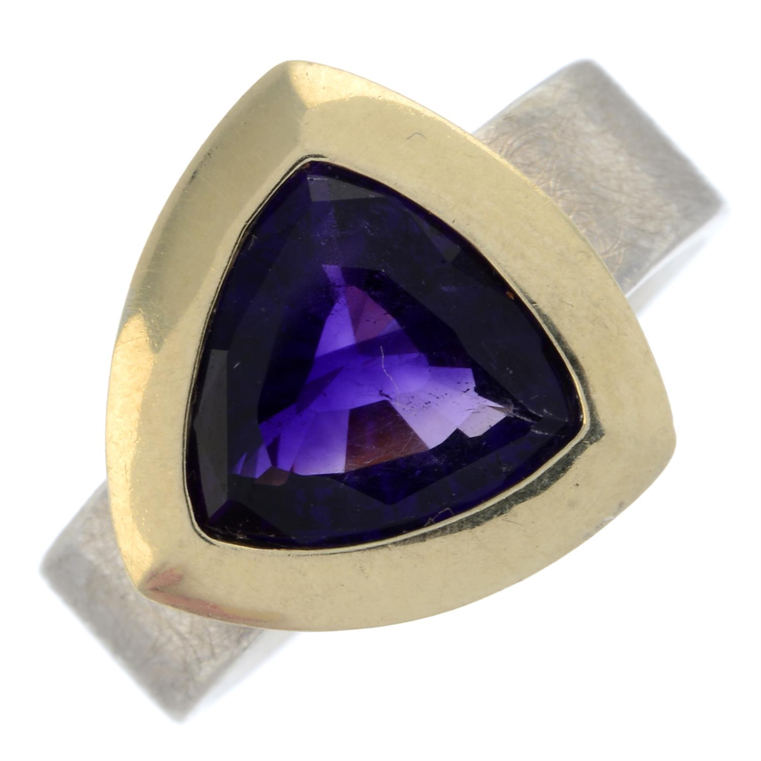 Silver amethyst ring