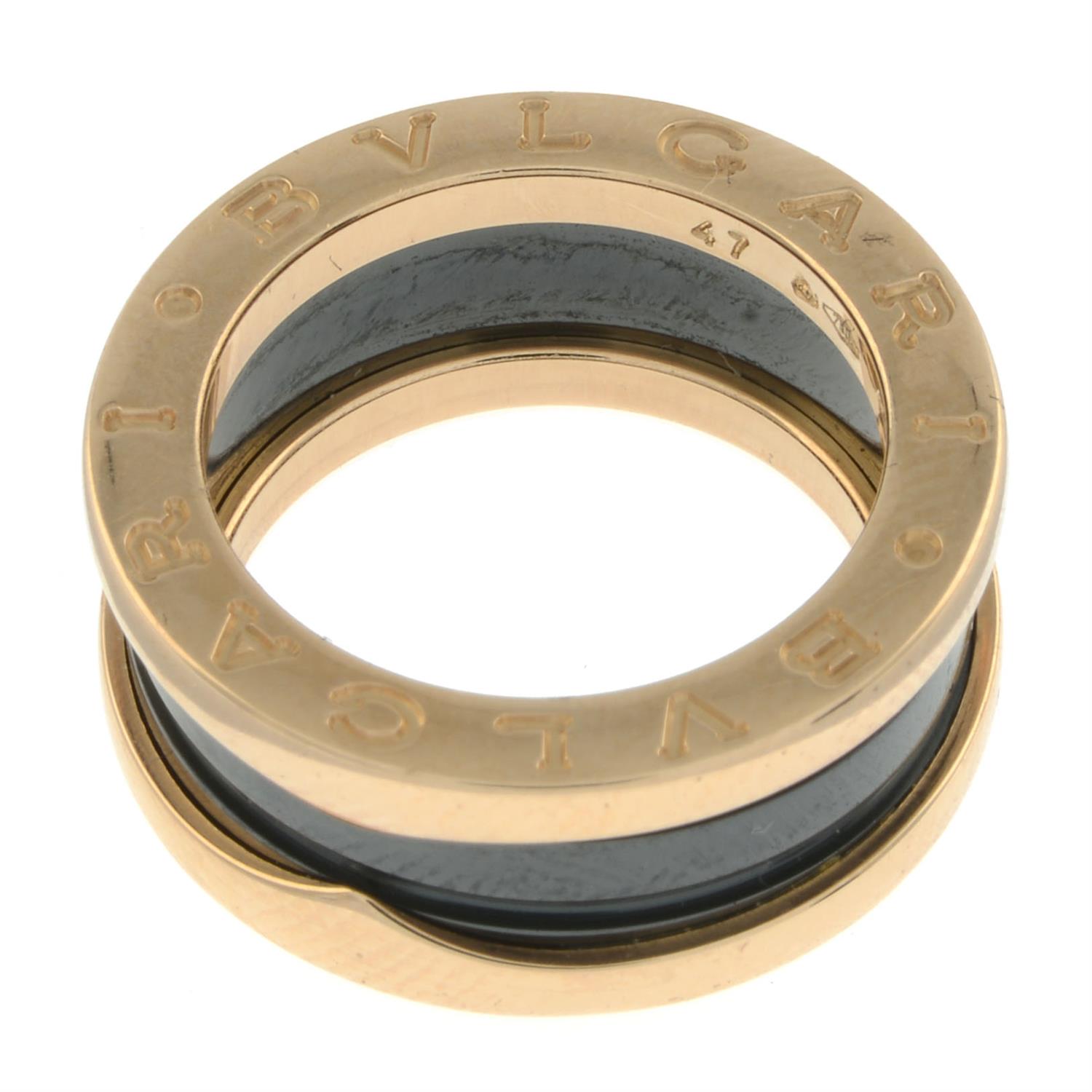 Black ceramic 'B.Zero1' ring, Bulgari - Image 2 of 2