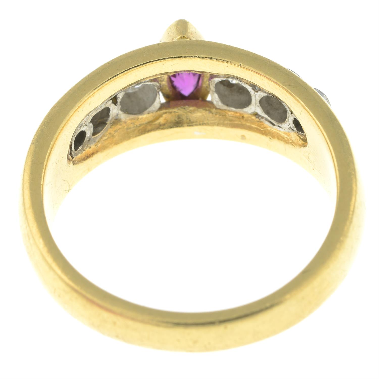 18ct gold ruby & diamond ring - Image 2 of 2