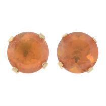 Fire opal single-stone earrings