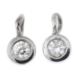 Two diamond pendants