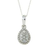 Diamond pendant with chain