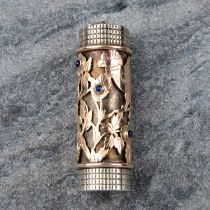 Mid 20th c. sapphire lipstick holder, by Boucheron