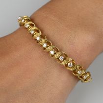 1960s 18ct gold diamond bracelet