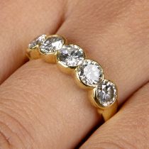 18ct gold diamond five-stone ring
