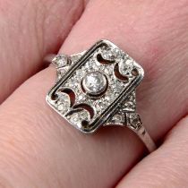 Early 20th century gold & platinum diamond ring