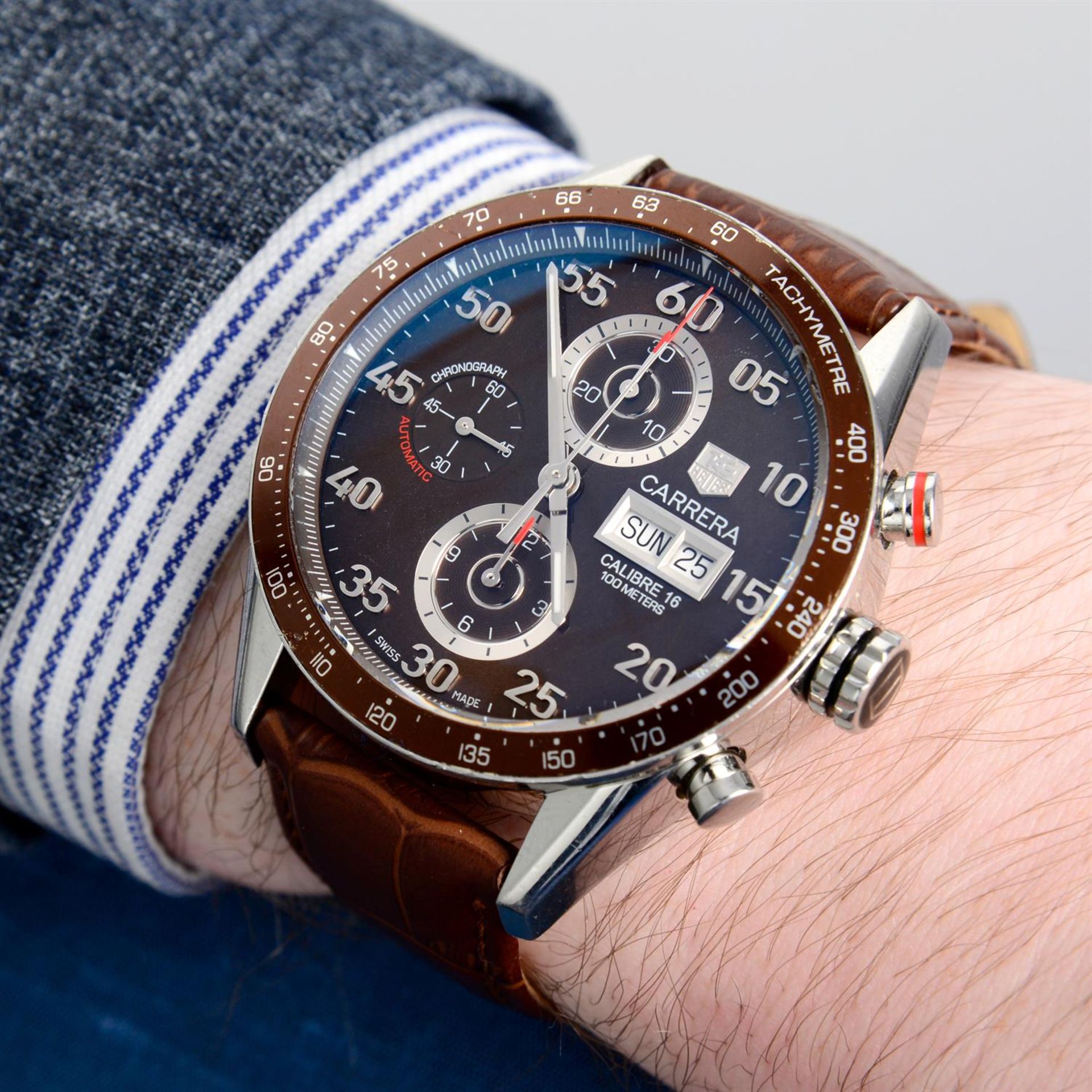 TAG Heuer - a Carrera chronograph watch, 44mm. - Bild 6 aus 6