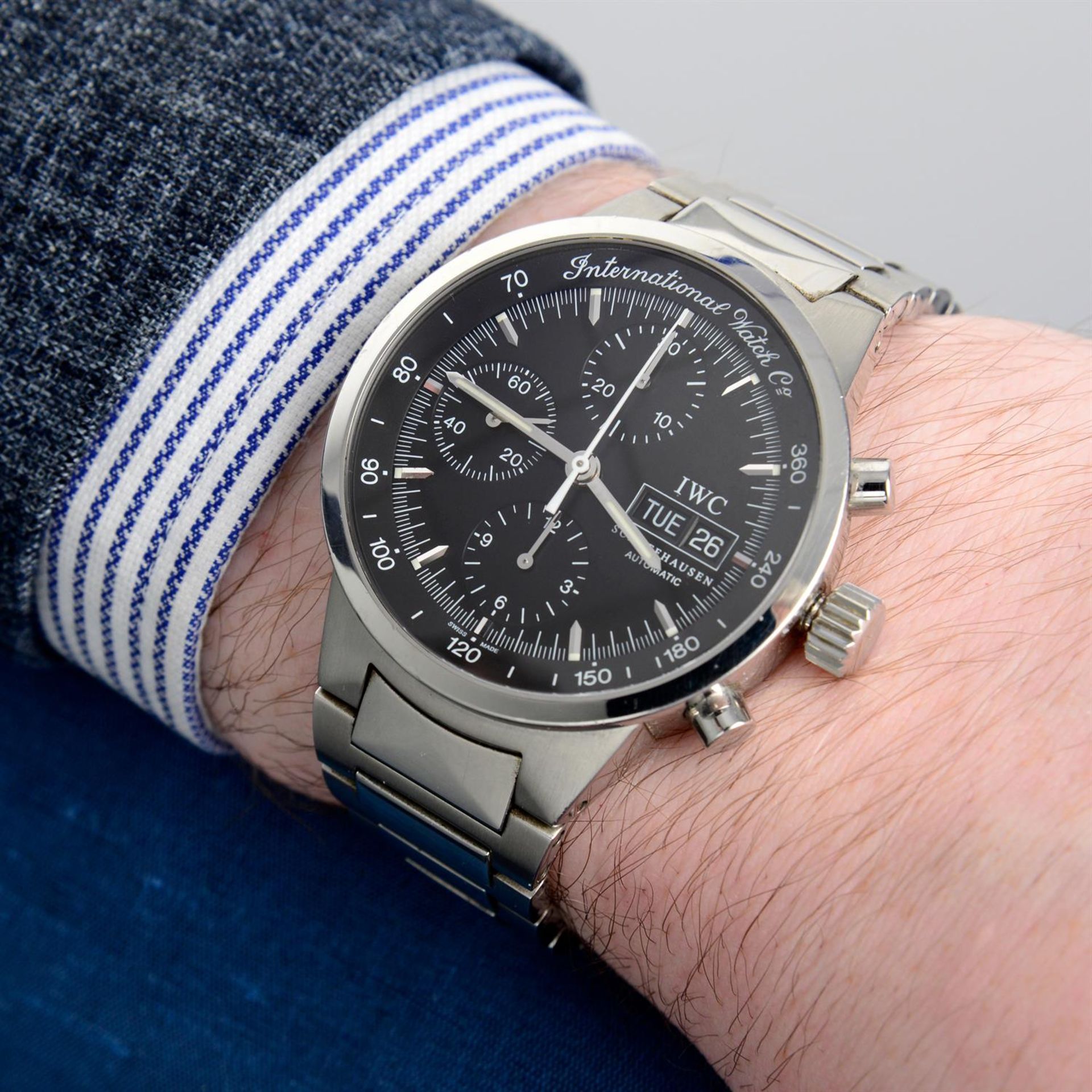 IWC - a GST chronograph watch, 39mm. - Image 6 of 7