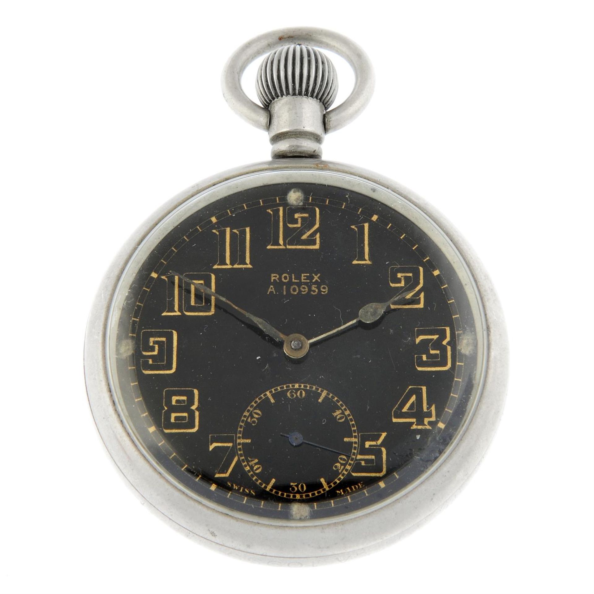An open face military issue pocket watch, 50mm.