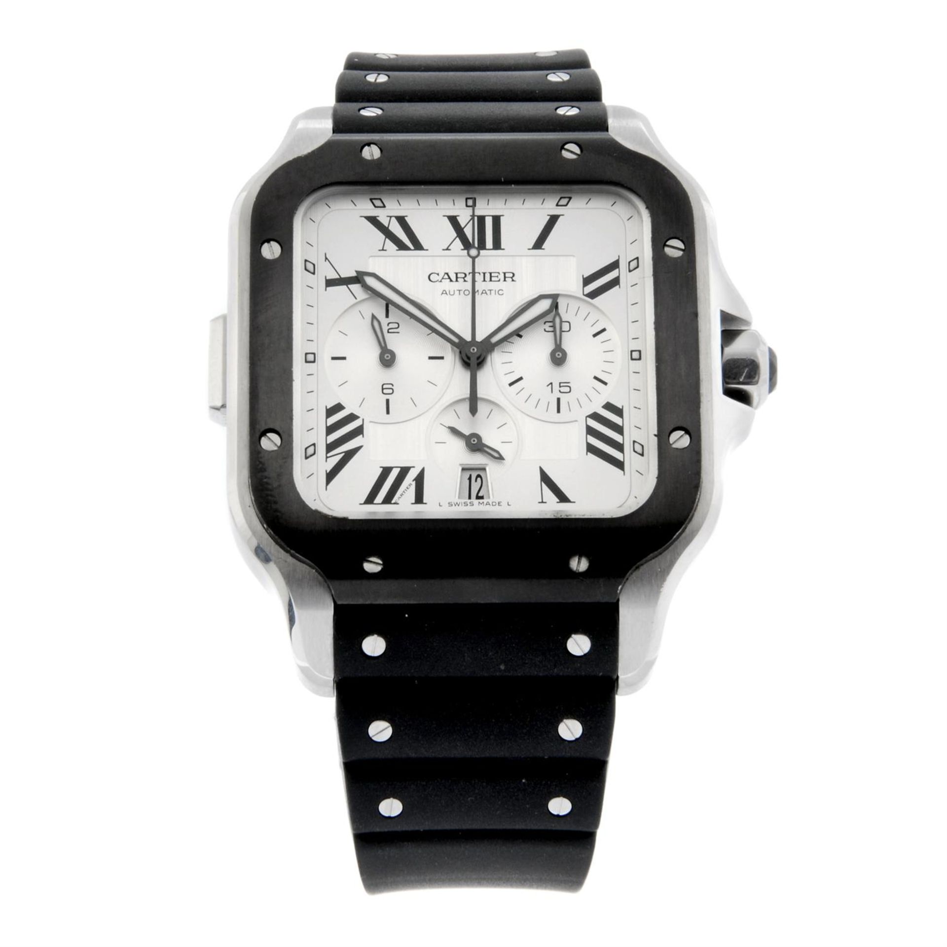 Cartier - a Santos chronograph watch, 40mm.