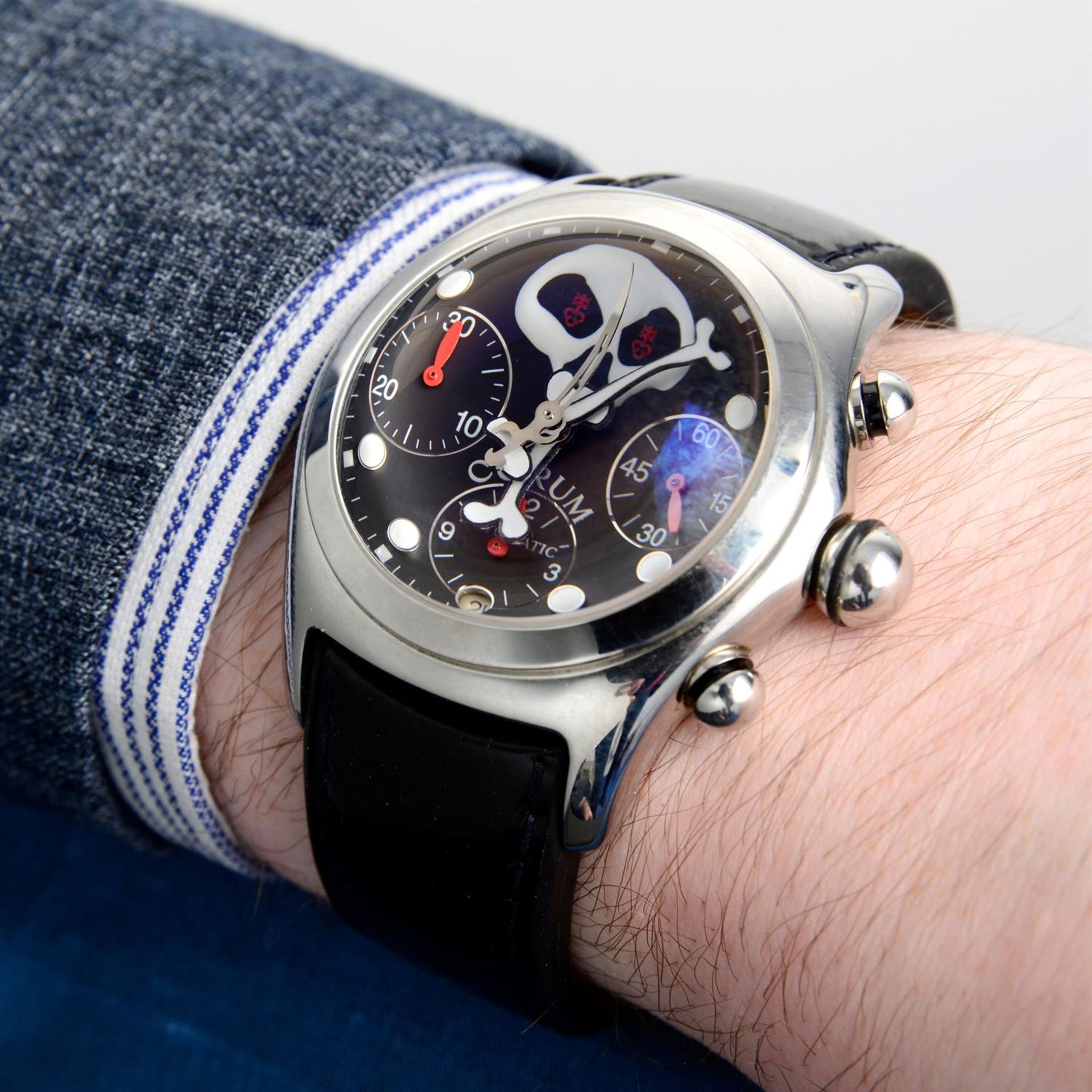 Corum - a Bubble Jolly Roger chronograph watch, 44mm. - Image 5 of 6