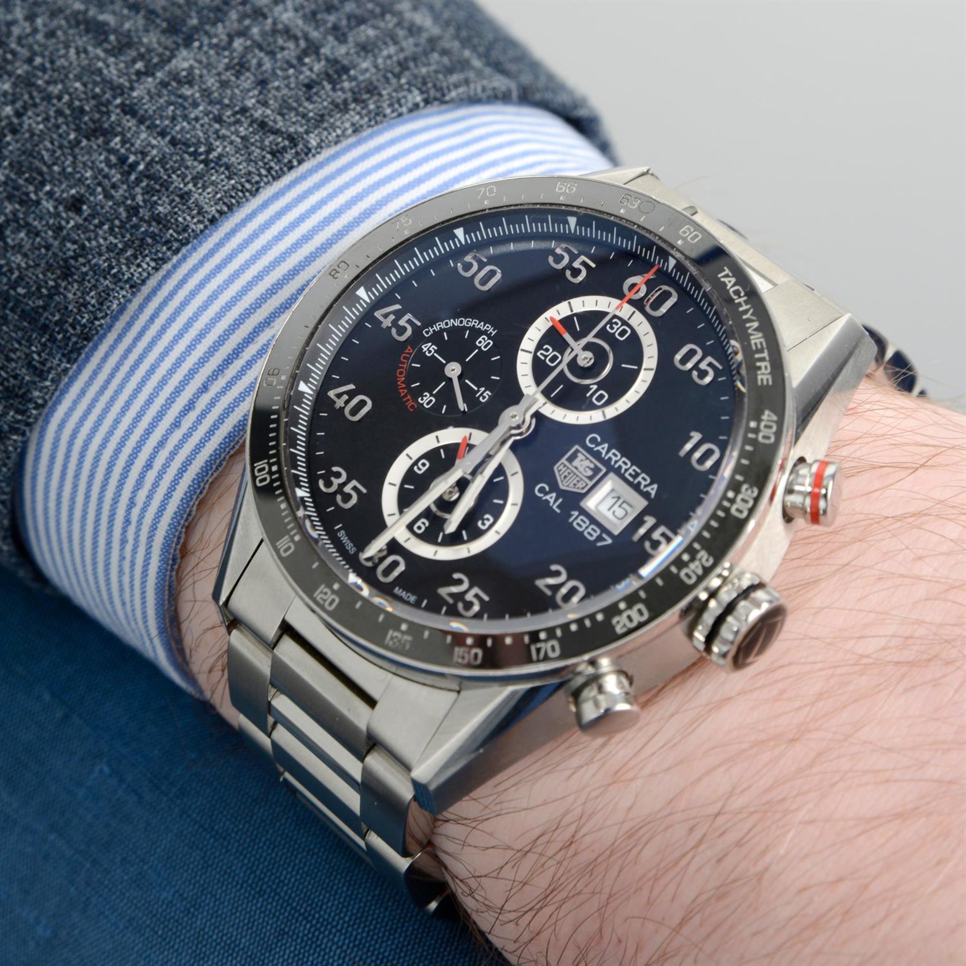 TAG Heuer - a Carrera chronograph watch, 44mm - Bild 5 aus 6