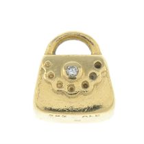 14ct gold purse charm, by Pandora