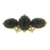 Early 20th century scarab beetle brooch