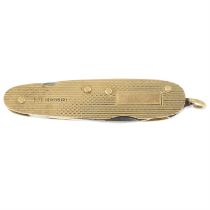 9ct gold folded penknife