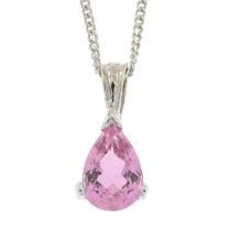 18ct gold tourmaline pendant, with chain