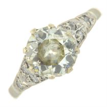 18ct gold diamond single-stone ring