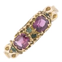 Mid Victorian 15ct gold gem-set dress ring