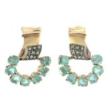 Emerald & diamond earrings