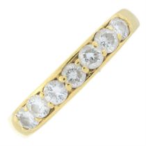 18ct gold diamond half eternity ring